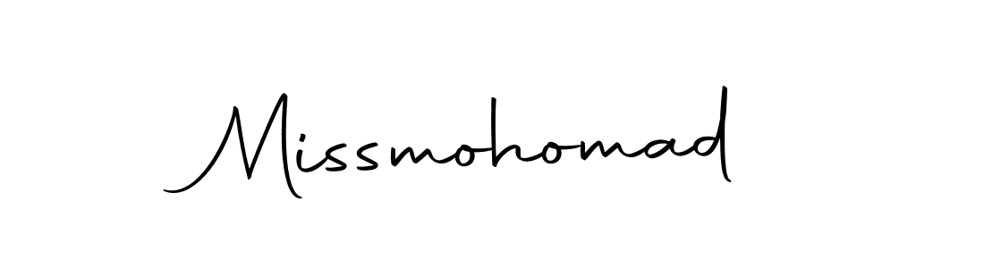 The best way (Autography-DOLnW) to make a short signature is to pick only two or three words in your name. The name Missmohomad include a total of six letters. For converting this name. Missmohomad signature style 10 images and pictures png