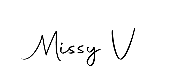 It looks lik you need a new signature style for name Missy V. Design unique handwritten (Autography-DOLnW) signature with our free signature maker in just a few clicks. Missy V signature style 10 images and pictures png