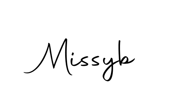 Design your own signature with our free online signature maker. With this signature software, you can create a handwritten (Autography-DOLnW) signature for name Missyb. Missyb signature style 10 images and pictures png