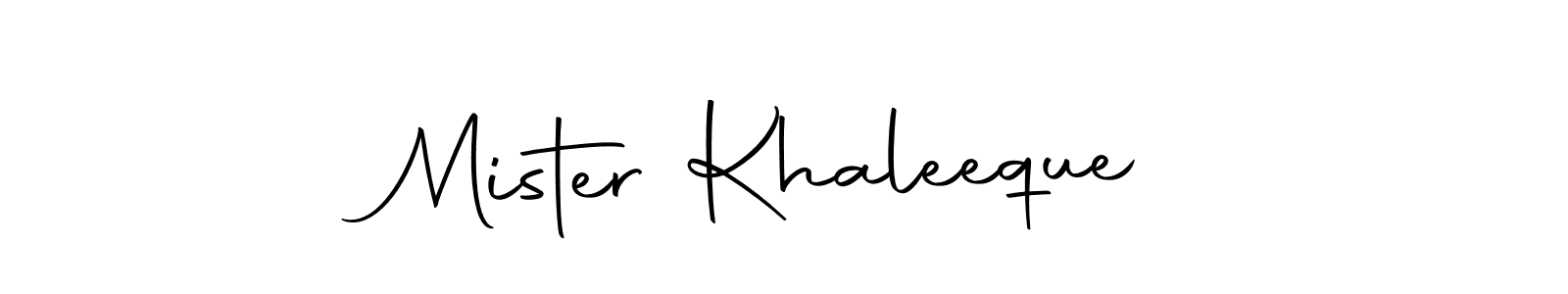 Mister Khaleeque stylish signature style. Best Handwritten Sign (Autography-DOLnW) for my name. Handwritten Signature Collection Ideas for my name Mister Khaleeque. Mister Khaleeque signature style 10 images and pictures png