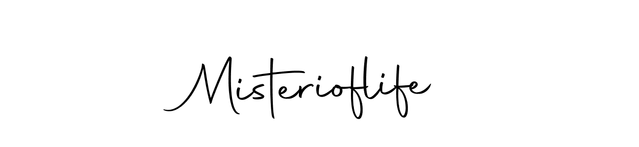 Design your own signature with our free online signature maker. With this signature software, you can create a handwritten (Autography-DOLnW) signature for name Misterioflife. Misterioflife signature style 10 images and pictures png