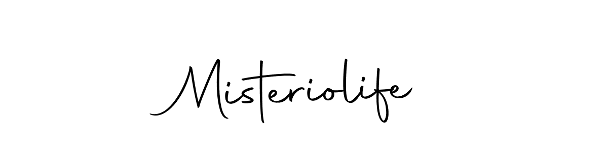 How to make Misteriolife name signature. Use Autography-DOLnW style for creating short signs online. This is the latest handwritten sign. Misteriolife signature style 10 images and pictures png