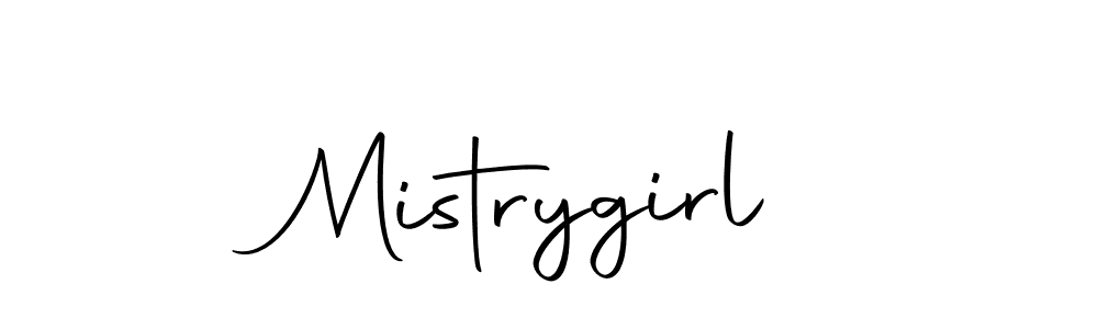 Design your own signature with our free online signature maker. With this signature software, you can create a handwritten (Autography-DOLnW) signature for name Mistrygirl. Mistrygirl signature style 10 images and pictures png