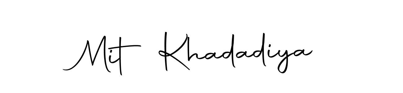 Design your own signature with our free online signature maker. With this signature software, you can create a handwritten (Autography-DOLnW) signature for name Mit Khadadiya. Mit Khadadiya signature style 10 images and pictures png