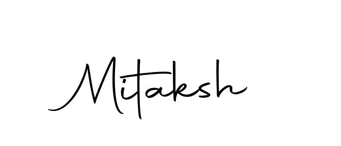 Create a beautiful signature design for name Mitaksh. With this signature (Autography-DOLnW) fonts, you can make a handwritten signature for free. Mitaksh signature style 10 images and pictures png