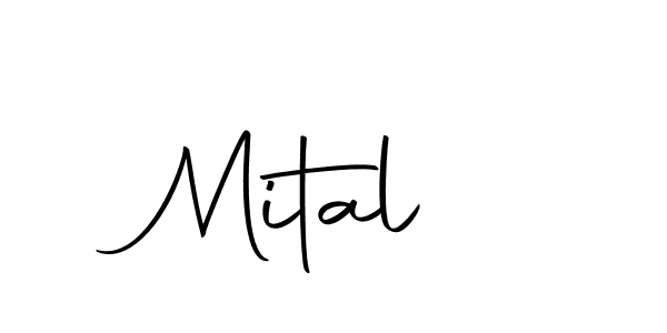 How to make Mital  name signature. Use Autography-DOLnW style for creating short signs online. This is the latest handwritten sign. Mital  signature style 10 images and pictures png