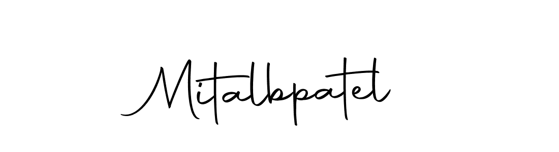 How to make Mitalbpatel name signature. Use Autography-DOLnW style for creating short signs online. This is the latest handwritten sign. Mitalbpatel signature style 10 images and pictures png