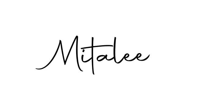 You can use this online signature creator to create a handwritten signature for the name Mitalee. This is the best online autograph maker. Mitalee signature style 10 images and pictures png
