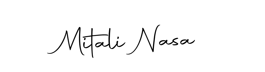 Create a beautiful signature design for name Mitali Nasa. With this signature (Autography-DOLnW) fonts, you can make a handwritten signature for free. Mitali Nasa signature style 10 images and pictures png