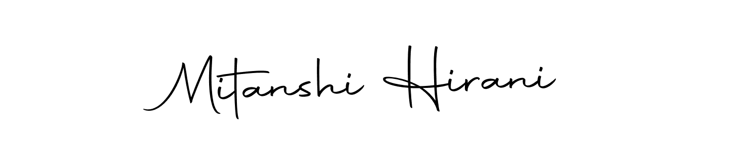 Design your own signature with our free online signature maker. With this signature software, you can create a handwritten (Autography-DOLnW) signature for name Mitanshi Hirani. Mitanshi Hirani signature style 10 images and pictures png