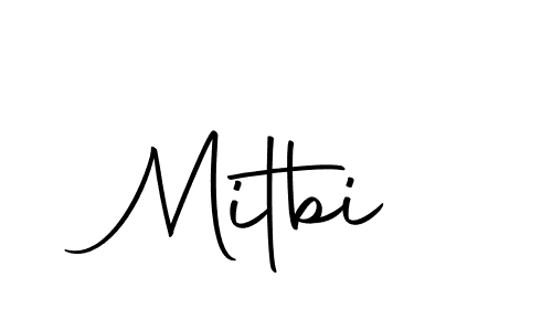 You should practise on your own different ways (Autography-DOLnW) to write your name (Mitbi) in signature. don't let someone else do it for you. Mitbi signature style 10 images and pictures png
