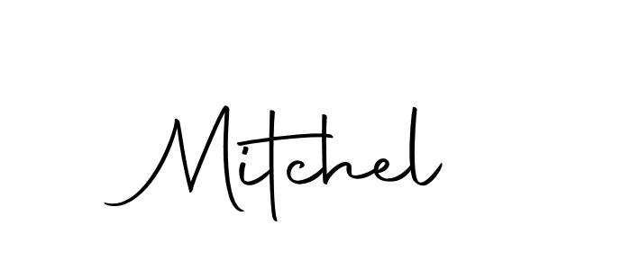 Design your own signature with our free online signature maker. With this signature software, you can create a handwritten (Autography-DOLnW) signature for name Mitchel. Mitchel signature style 10 images and pictures png