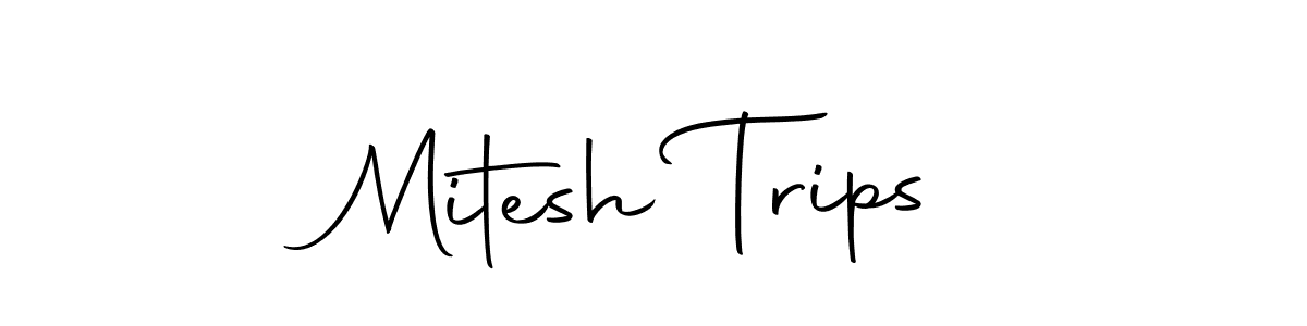 Make a beautiful signature design for name Mitesh Trips. With this signature (Autography-DOLnW) style, you can create a handwritten signature for free. Mitesh Trips signature style 10 images and pictures png