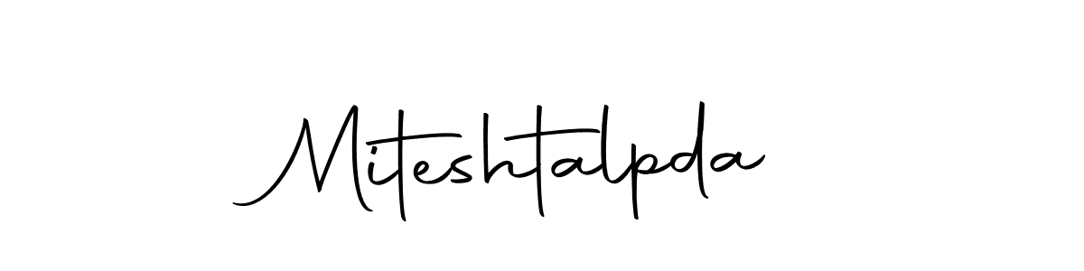 Use a signature maker to create a handwritten signature online. With this signature software, you can design (Autography-DOLnW) your own signature for name Miteshtalpda. Miteshtalpda signature style 10 images and pictures png