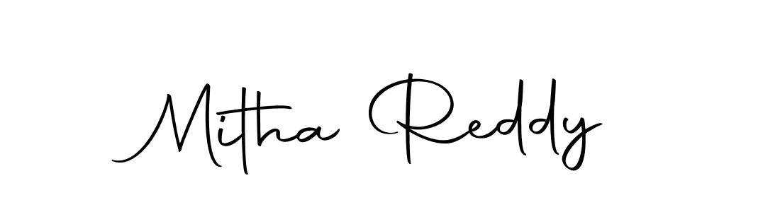 Design your own signature with our free online signature maker. With this signature software, you can create a handwritten (Autography-DOLnW) signature for name Mitha Reddy. Mitha Reddy signature style 10 images and pictures png