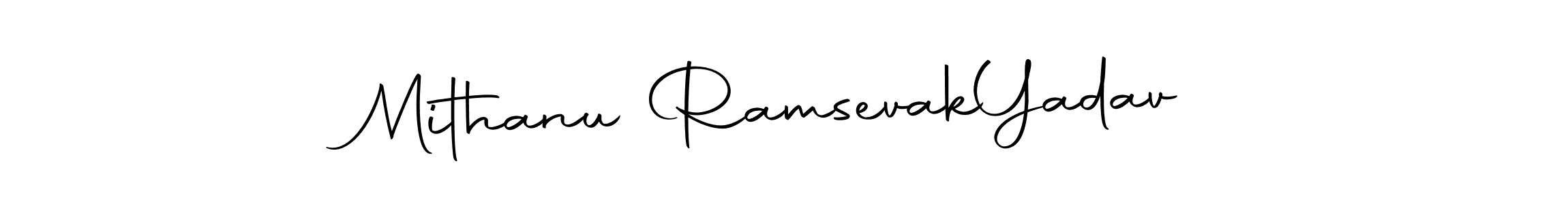 Use a signature maker to create a handwritten signature online. With this signature software, you can design (Autography-DOLnW) your own signature for name Mithanu Ramsevak  Yadav. Mithanu Ramsevak  Yadav signature style 10 images and pictures png