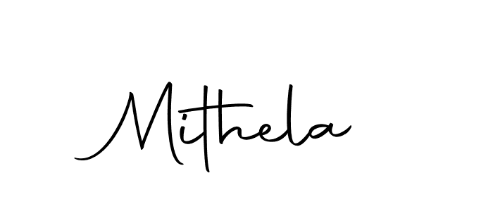 Design your own signature with our free online signature maker. With this signature software, you can create a handwritten (Autography-DOLnW) signature for name Mithela. Mithela signature style 10 images and pictures png