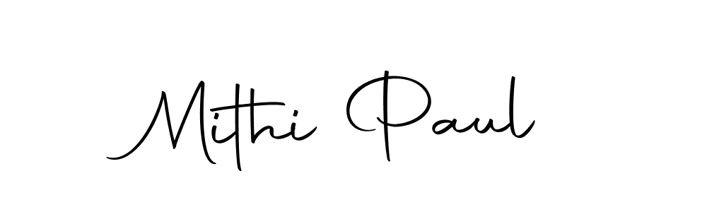 You should practise on your own different ways (Autography-DOLnW) to write your name (Mithi Paul) in signature. don't let someone else do it for you. Mithi Paul signature style 10 images and pictures png