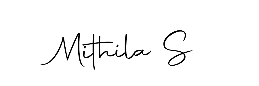 Create a beautiful signature design for name Mithila S. With this signature (Autography-DOLnW) fonts, you can make a handwritten signature for free. Mithila S signature style 10 images and pictures png