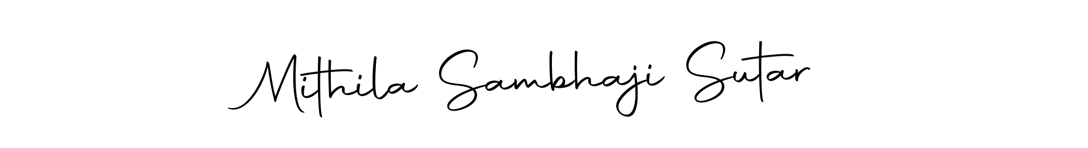 Mithila Sambhaji Sutar stylish signature style. Best Handwritten Sign (Autography-DOLnW) for my name. Handwritten Signature Collection Ideas for my name Mithila Sambhaji Sutar. Mithila Sambhaji Sutar signature style 10 images and pictures png