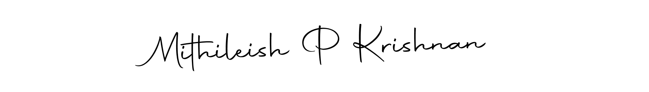 Make a beautiful signature design for name Mithileish P Krishnan. With this signature (Autography-DOLnW) style, you can create a handwritten signature for free. Mithileish P Krishnan signature style 10 images and pictures png