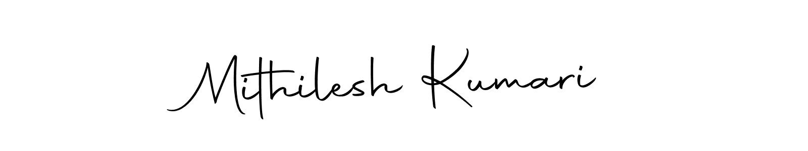 Design your own signature with our free online signature maker. With this signature software, you can create a handwritten (Autography-DOLnW) signature for name Mithilesh Kumari. Mithilesh Kumari signature style 10 images and pictures png