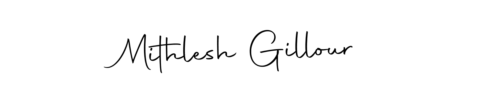 Mithlesh Gillour stylish signature style. Best Handwritten Sign (Autography-DOLnW) for my name. Handwritten Signature Collection Ideas for my name Mithlesh Gillour. Mithlesh Gillour signature style 10 images and pictures png