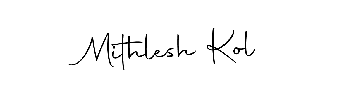 The best way (Autography-DOLnW) to make a short signature is to pick only two or three words in your name. The name Mithlesh Kol include a total of six letters. For converting this name. Mithlesh Kol signature style 10 images and pictures png