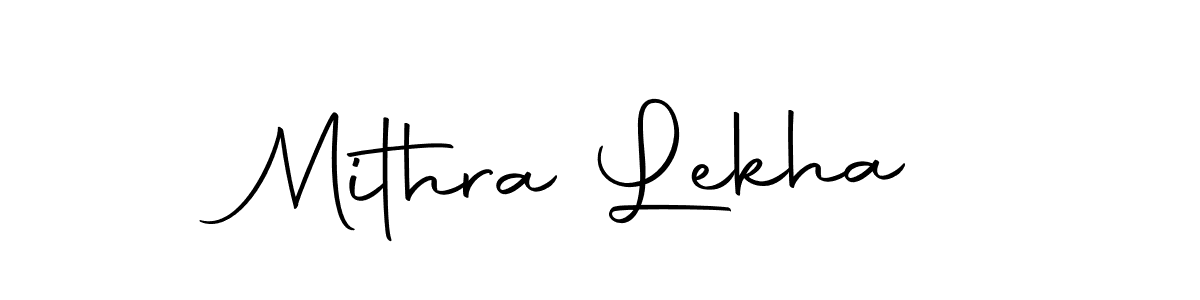 You should practise on your own different ways (Autography-DOLnW) to write your name (Mithra Lekha) in signature. don't let someone else do it for you. Mithra Lekha signature style 10 images and pictures png