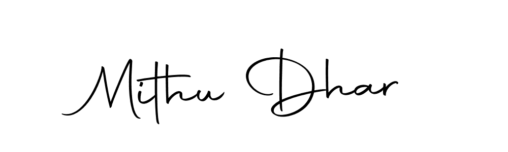 The best way (Autography-DOLnW) to make a short signature is to pick only two or three words in your name. The name Mithu Dhar include a total of six letters. For converting this name. Mithu Dhar signature style 10 images and pictures png