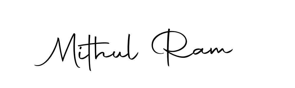 The best way (Autography-DOLnW) to make a short signature is to pick only two or three words in your name. The name Mithul Ram include a total of six letters. For converting this name. Mithul Ram signature style 10 images and pictures png