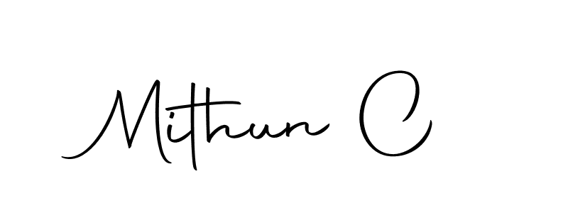 Create a beautiful signature design for name Mithun C. With this signature (Autography-DOLnW) fonts, you can make a handwritten signature for free. Mithun C signature style 10 images and pictures png