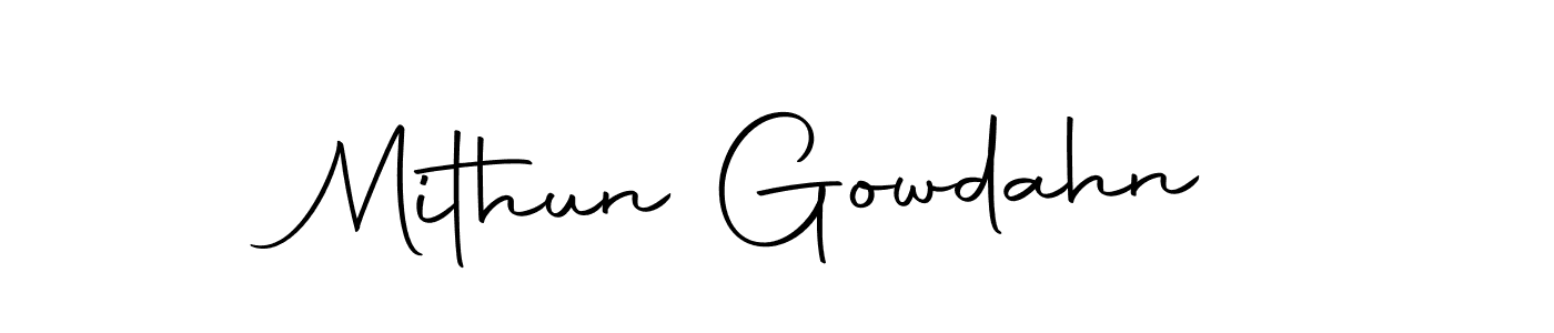 Design your own signature with our free online signature maker. With this signature software, you can create a handwritten (Autography-DOLnW) signature for name Mithun Gowdahn. Mithun Gowdahn signature style 10 images and pictures png