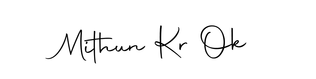 Similarly Autography-DOLnW is the best handwritten signature design. Signature creator online .You can use it as an online autograph creator for name Mithun Kr Ok. Mithun Kr Ok signature style 10 images and pictures png