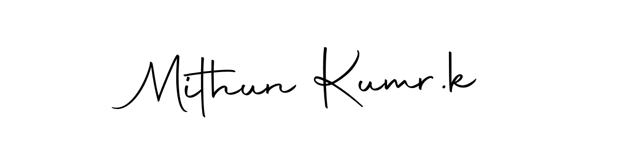 You should practise on your own different ways (Autography-DOLnW) to write your name (Mithun Kumr.k) in signature. don't let someone else do it for you. Mithun Kumr.k signature style 10 images and pictures png
