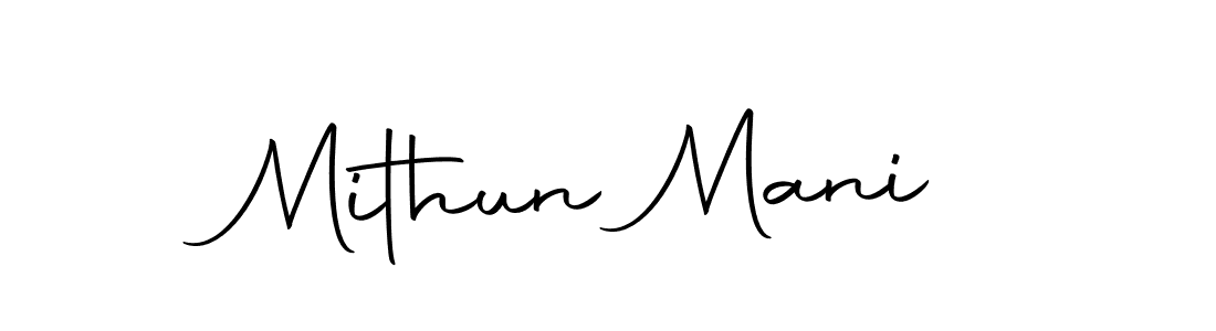 Design your own signature with our free online signature maker. With this signature software, you can create a handwritten (Autography-DOLnW) signature for name Mithun Mani. Mithun Mani signature style 10 images and pictures png