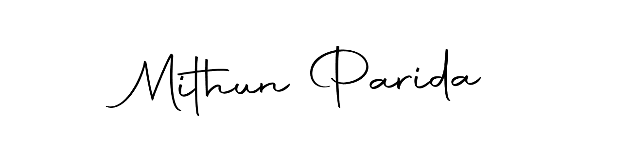 Create a beautiful signature design for name Mithun Parida. With this signature (Autography-DOLnW) fonts, you can make a handwritten signature for free. Mithun Parida signature style 10 images and pictures png