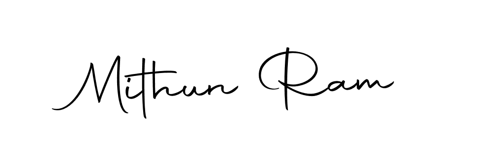 Design your own signature with our free online signature maker. With this signature software, you can create a handwritten (Autography-DOLnW) signature for name Mithun Ram. Mithun Ram signature style 10 images and pictures png