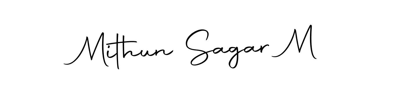 Design your own signature with our free online signature maker. With this signature software, you can create a handwritten (Autography-DOLnW) signature for name Mithun Sagar M. Mithun Sagar M signature style 10 images and pictures png