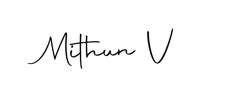 Also we have Mithun V name is the best signature style. Create professional handwritten signature collection using Autography-DOLnW autograph style. Mithun V signature style 10 images and pictures png