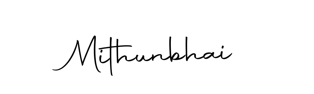 Create a beautiful signature design for name Mithunbhai. With this signature (Autography-DOLnW) fonts, you can make a handwritten signature for free. Mithunbhai signature style 10 images and pictures png