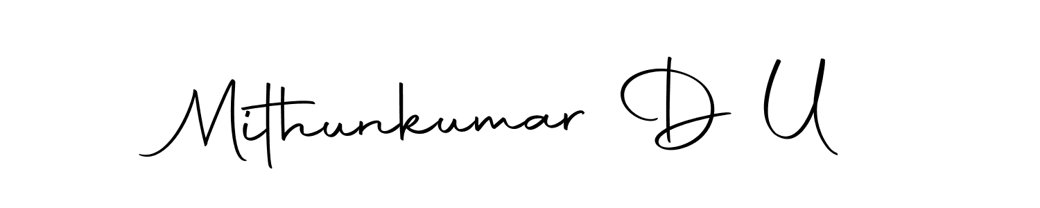 You can use this online signature creator to create a handwritten signature for the name Mithunkumar D U. This is the best online autograph maker. Mithunkumar D U signature style 10 images and pictures png