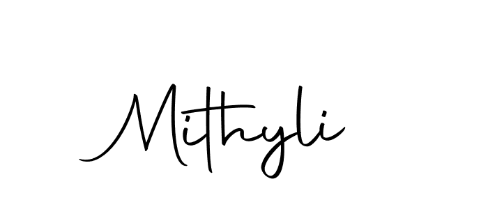 The best way (Autography-DOLnW) to make a short signature is to pick only two or three words in your name. The name Mithyli include a total of six letters. For converting this name. Mithyli signature style 10 images and pictures png