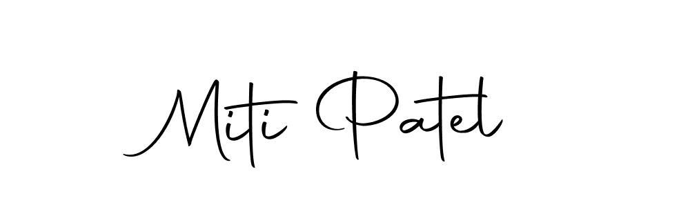 You should practise on your own different ways (Autography-DOLnW) to write your name (Miti Patel) in signature. don't let someone else do it for you. Miti Patel signature style 10 images and pictures png