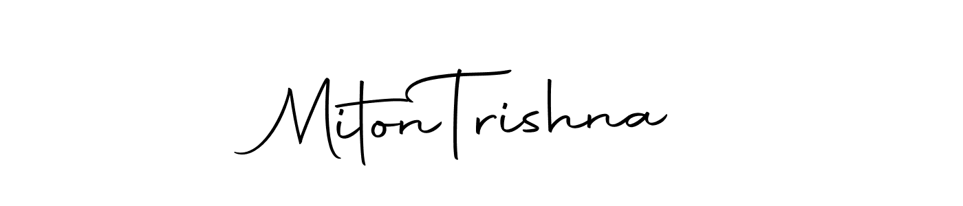 This is the best signature style for the Miton  Trishna name. Also you like these signature font (Autography-DOLnW). Mix name signature. Miton  Trishna signature style 10 images and pictures png