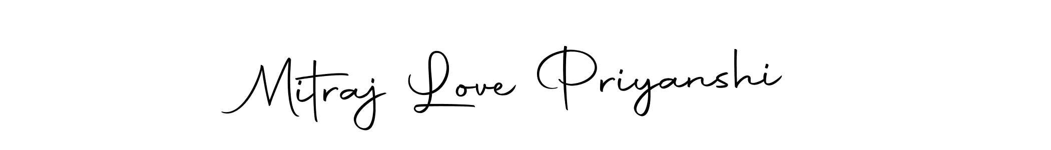 How to make Mitraj Love Priyanshi name signature. Use Autography-DOLnW style for creating short signs online. This is the latest handwritten sign. Mitraj Love Priyanshi signature style 10 images and pictures png