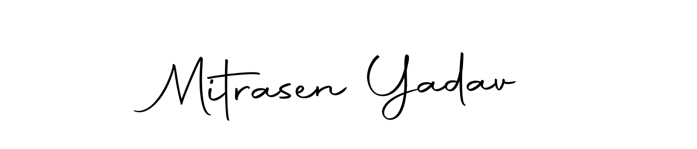 How to make Mitrasen Yadav name signature. Use Autography-DOLnW style for creating short signs online. This is the latest handwritten sign. Mitrasen Yadav signature style 10 images and pictures png