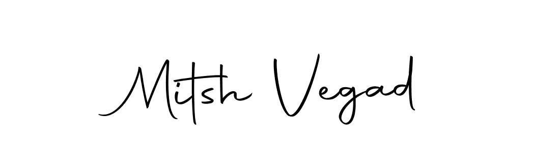 How to make Mitsh Vegad name signature. Use Autography-DOLnW style for creating short signs online. This is the latest handwritten sign. Mitsh Vegad signature style 10 images and pictures png