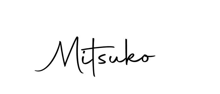 You should practise on your own different ways (Autography-DOLnW) to write your name (Mitsuko) in signature. don't let someone else do it for you. Mitsuko signature style 10 images and pictures png