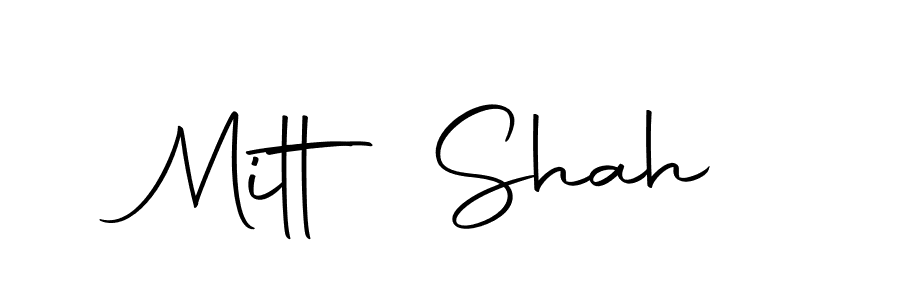 Design your own signature with our free online signature maker. With this signature software, you can create a handwritten (Autography-DOLnW) signature for name Mitt Shah. Mitt Shah signature style 10 images and pictures png